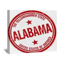 Alabama Stamp Wall Art 71063311