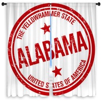 Alabama Stamp Window Curtains 71063311
