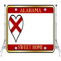 Alabama State License Plate Backdrops 75446062