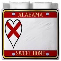 Alabama State License Plate Bedding 75446062