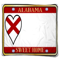 Alabama State License Plate Blankets 75446062