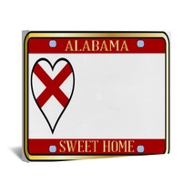 Alabama State License Plate Wall Art 75446062
