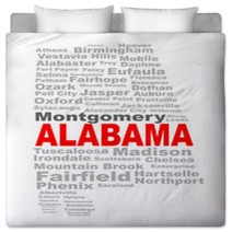 Alabama State Word Cloud Bedding 93747021