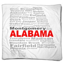 Alabama State Word Cloud Blankets 93747021