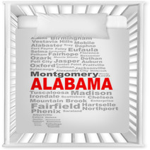 Alabama State Word Cloud Nursery Decor 93747021