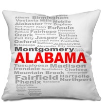 Alabama State Word Cloud Pillows 93747021