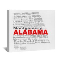 Alabama State Word Cloud Wall Art 93747021