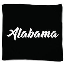 Alabama Text Design Vector Calligraphy Typography Poster Blankets 142987069