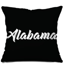 Alabama Text Design Vector Calligraphy Typography Poster Pillows 142987069