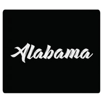 Alabama Text Design Vector Calligraphy Typography Poster Rugs 142987069