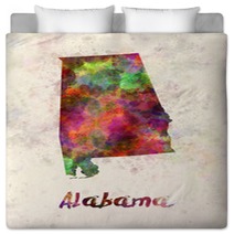 Alabama Us State In Watercolor Bedding 107523573