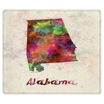 Alabama Us State In Watercolor Rugs 107523573