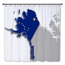 Alaska Map And Flag Bath Decor 142999086
