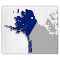 Alaska Map And Flag Rugs 142999086