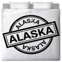 Alaska Rubber Stamp Grunge Design With Dust Scratches Effects Can Be Easily Removed For A Clean Crisp Look Color Is Easily Changed Bedding 130855906