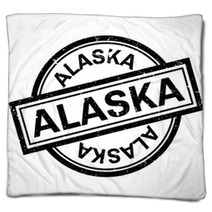 Alaska Rubber Stamp Grunge Design With Dust Scratches Effects Can Be Easily Removed For A Clean Crisp Look Color Is Easily Changed Blankets 130855906