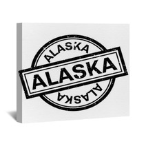 Alaska Rubber Stamp Grunge Design With Dust Scratches Effects Can Be Easily Removed For A Clean Crisp Look Color Is Easily Changed Wall Art 130855906