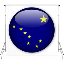Alaska State Flag Button Backdrops 9980283