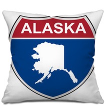 Alaska State Interstate Highway Shield Pillows 80069528