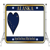 Alaska State License Plate Backdrops 75446707