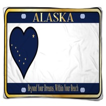Alaska State License Plate Blankets 75446707