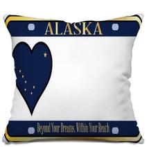 Alaska State License Plate Pillows 75446707