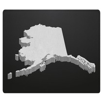 Alaska State Map In Gray On A Black Background 3d Rugs 131016678