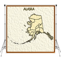 Alaska Usa State Map Seal Emblem Federal America Backdrops 29840775