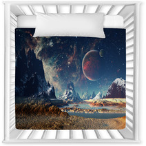 Alien Planet - 3D Rendered Computer Artwork Nursery Decor 71022926