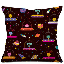 Aliens Space Pattern Pillows 64520844