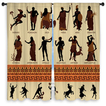 All 12 Greek Gods And Ancient Mythology Window Curtains 57783104