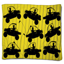 All Terrain Vehicle Quad Motorbikes And Dune Buggy Riders Blankets 38315910