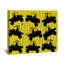 All Terrain Vehicle Quad Motorbikes And Dune Buggy Riders Wall Art 38315910