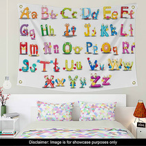 Alphabet Characters Wall Art 40782611