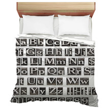 Alphabet From Old Metal Letters Bedding 40872112