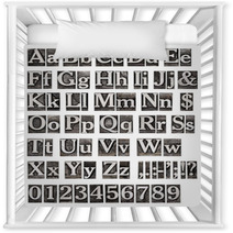 Alphabet From Old Metal Letters Nursery Decor 40872112
