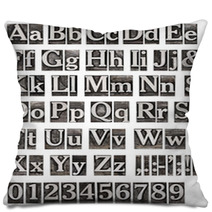 Alphabet From Old Metal Letters Pillows 40872112