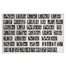 Alphabet From Old Metal Letters Rugs 40872112