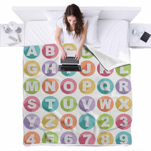 Alphabet Icons Blankets 66920086