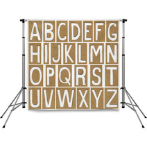 Alphabet Letters Made From Cardboard Paper School Background Backdrops 56174947