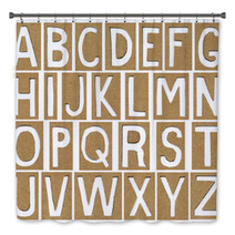 Alphabet Letters Made From Cardboard Paper School Background Bath Decor 56174947