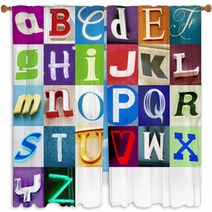 Alphabet Urbain Window Curtains 35392