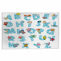 Alphabet With Bubbles Vector Isolated Letters Rugs 42530586