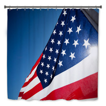 Amereican Flag Display Commemorating National Holiday Bath Decor 43448206