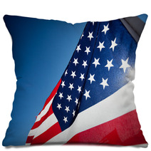 Amereican Flag Display Commemorating National Holiday Pillows 43448206