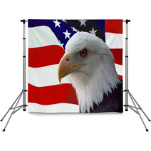 American Bald Eagle On Flag Backdrops 862924