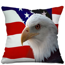 American Bald Eagle On Flag Pillows 862924