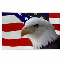 American Bald Eagle On Flag Rugs 862924