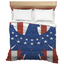 American Eagle Background In Flag Colors Bedding 101287361