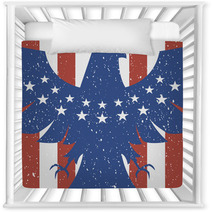 American Eagle Background In Flag Colors Nursery Decor 101287361